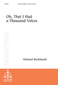 Oh, That I Had a Thousand Voices SATB choral sheet music cover